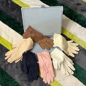 Assorted Vintage Women's Dress Gloves - Neutral & Pastel Colors Size 6 1/2